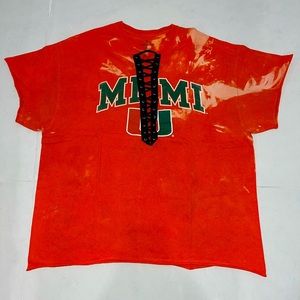 Custom Dyed & Sticked Lace Detailing, UMiami Tee, Size XL, In Great Condition